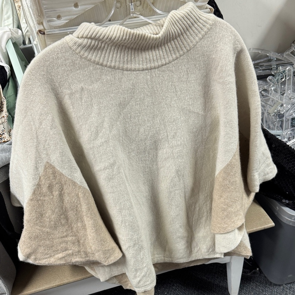 Note di Anita wool cashmere poncho one size // 011062